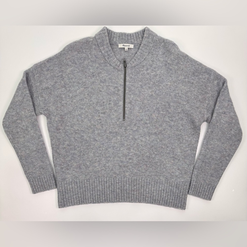 Madewell Light Gray Crew Neck Sweater Size Large
